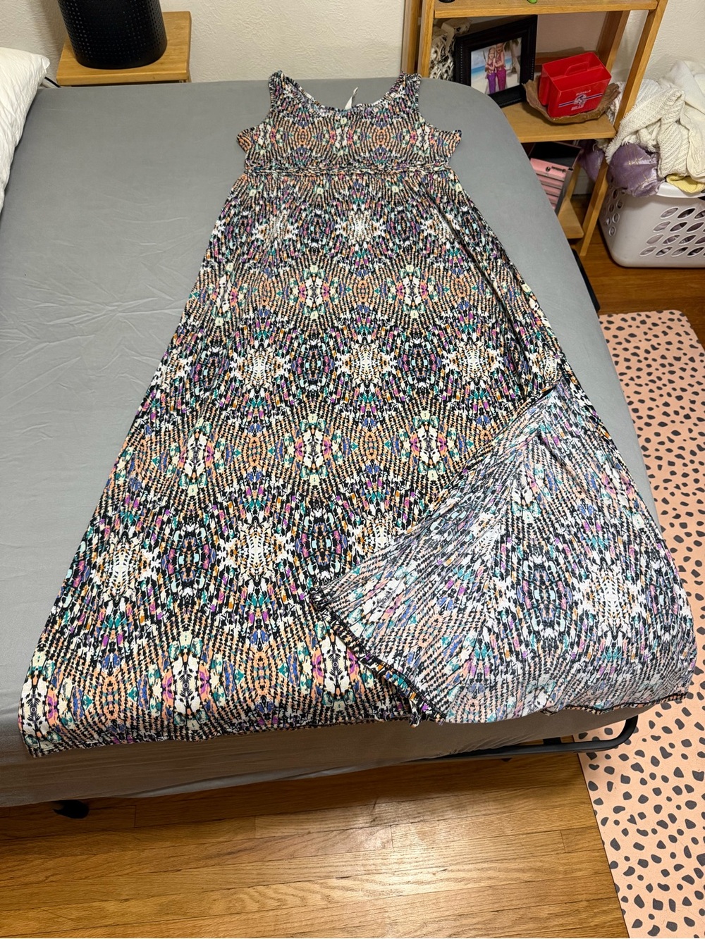💥 JRS Mudd Sleeveless Multi-Color Patterned Maxi Dress